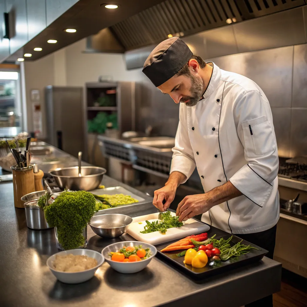 Professional Chef Preparing Meals